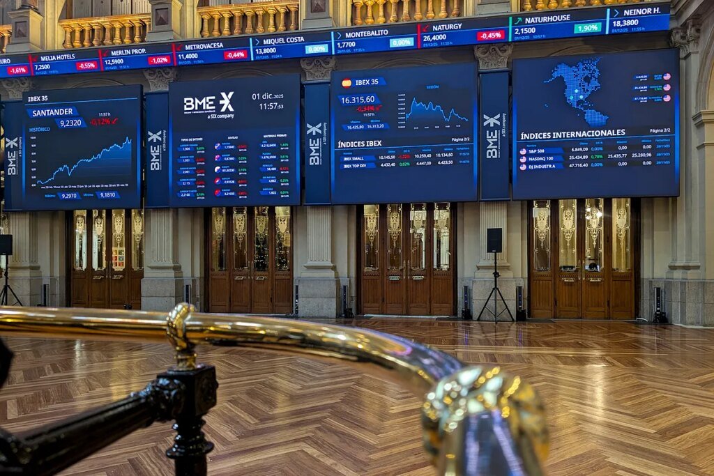 Interior de la Bolsa de Madrid